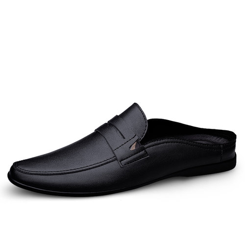极速Italian Luxury Mens Slippers Genuine Leather Loafers Me