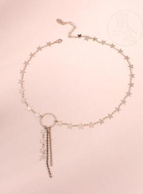 。Accessories personality Star metal chain Tassel Necklace g