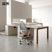 极速职员办公桌椅组合简约现代4 6双四人位办公室家具屏风工位电