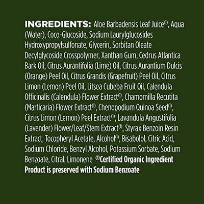 Avalon Organics Bath & Shower Gel  Refreshing Lemon  12 Oz