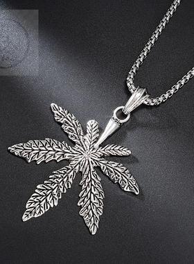 。Jewelry mens titanium steel necklace personality tendsett