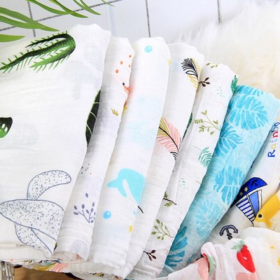 110cm*110cm Swaddle Blanket Baby Blanket Bamboo Muslin Blank