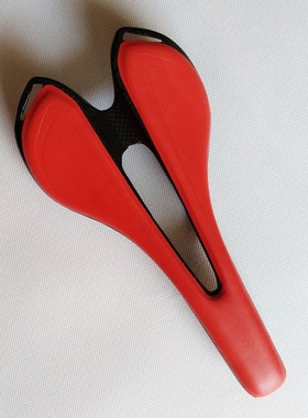 包邮新款无标红色碳纤维山地车公路车自行车坐垫鞍座包皮贴皮蒙皮