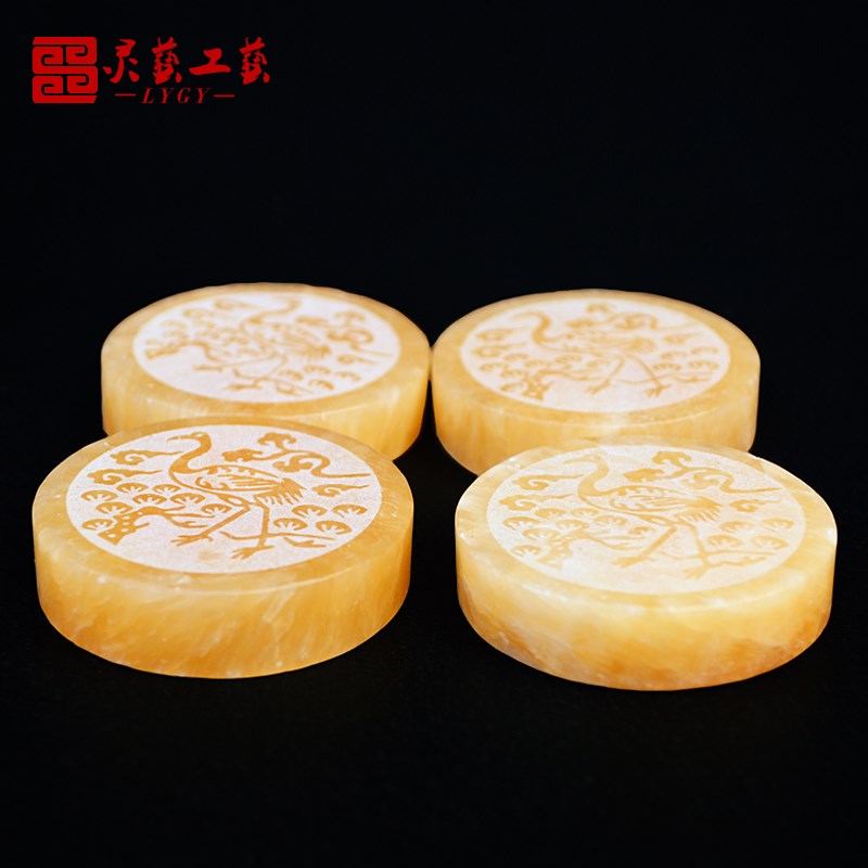现货速发随葬米黄玉28星宿仙鹤寿牌钱币随葬品全套长寿富贵四神