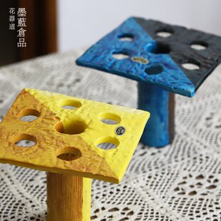 快速发货日本进口信乐烧陶瓷趣味设计自由插O花花器客厅书房茶室