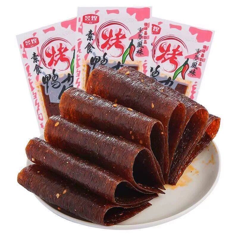 素食烤鸭皮辣条辣片香辣片8090后童年怀旧麻辣零食宿舍小吃图片