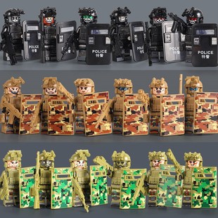 速發(fā)中國積木小人軍團武裝 玩具男孩子禮物2024 人仔拼裝