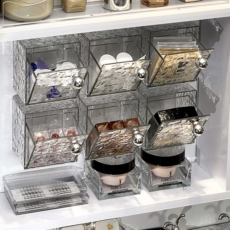 速发卫生间镜柜内收纳盒口室柜小样棉红卸妆棉化妆浴棉签收纳置物