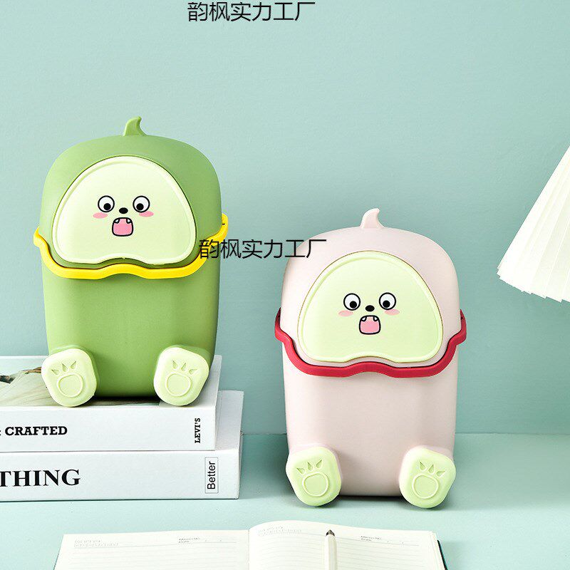 速发小号桌面垃圾桶带盖子桶物可圾好风高颜值垃爱少卧室塑料桶