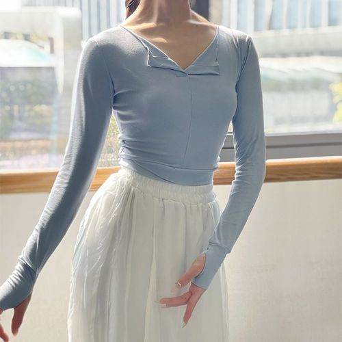 速发舞长袖上衣套指古典舞新款功体舞蹈生形服艺考练穿搭舞服