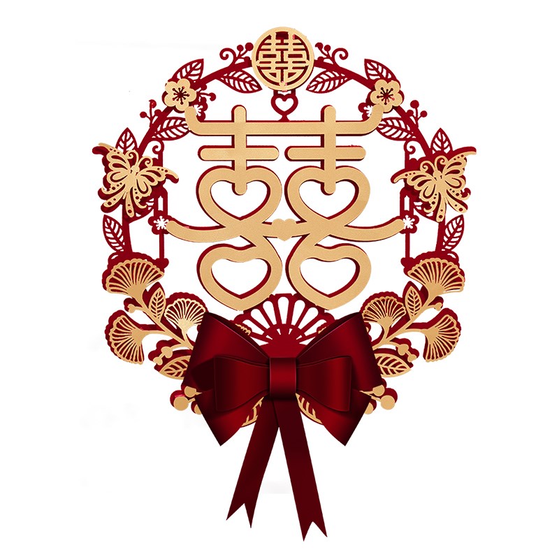 速发喜字贴结婚婚房布置婚礼客厅大门装饰卧室房门囍字创意门贴