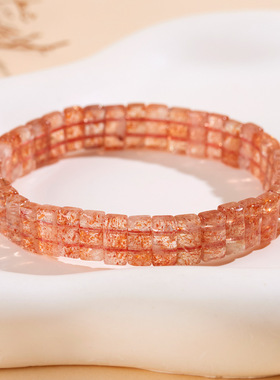 天然水晶金草莓晶手排小清新女款