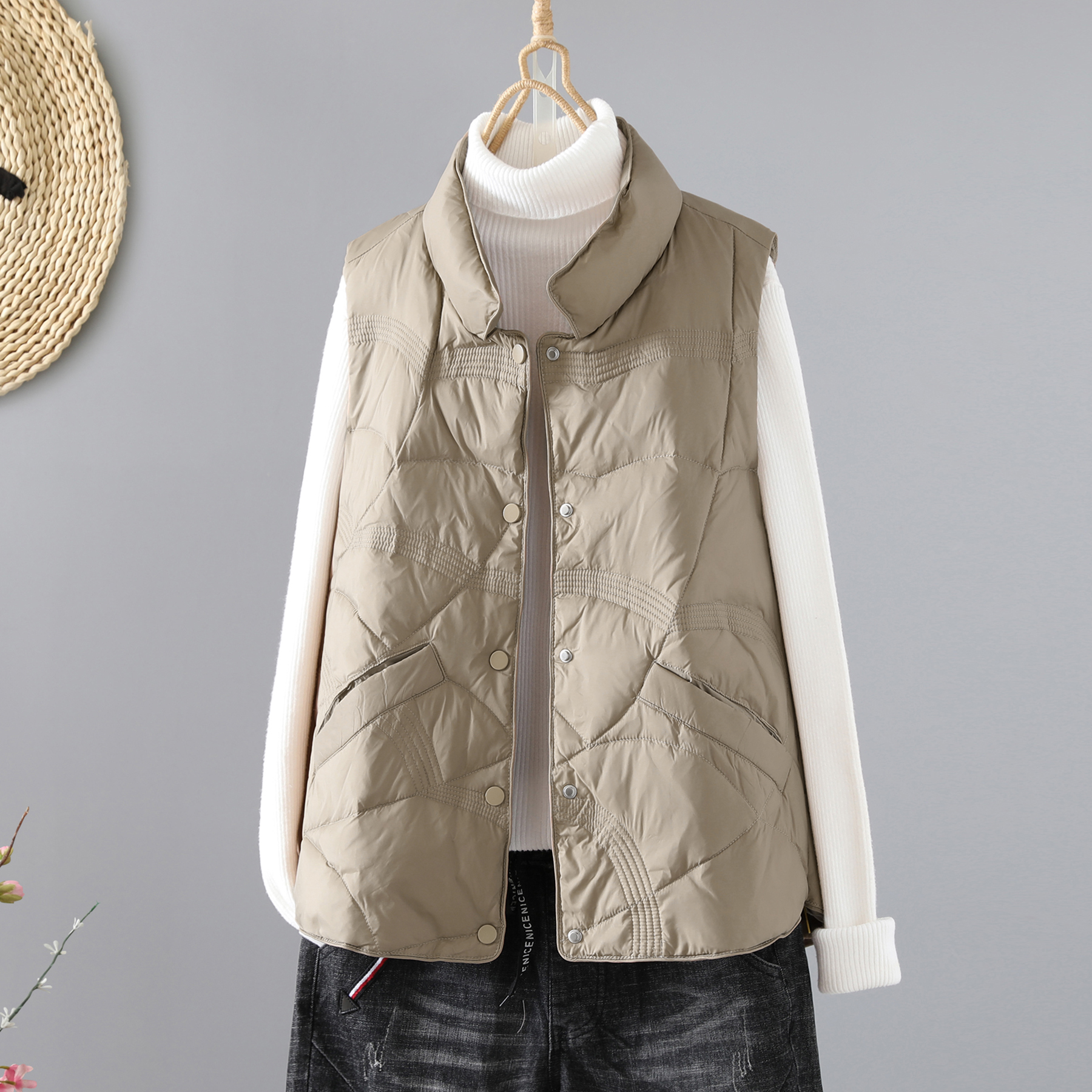 速发轻薄羽绒马甲士款外穿时尚夹气20秋5春2款新款爆款马洋背心外