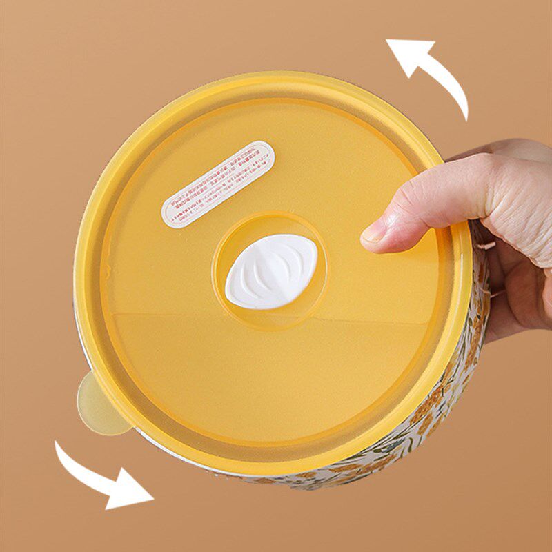 速发5DBJ【繁00-80】2花陶瓷加鲜碗可微波炉保热饭盒上班族便携保