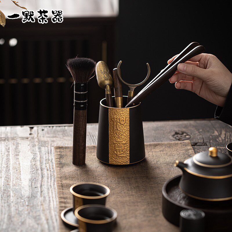 速发轻奢手工如意紫砂鎏金鎏银套装高档礼盒办公家用功夫茶具茶壶