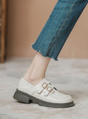 速发白色202底年新脚一款蹬厚4小学院风jk单鞋