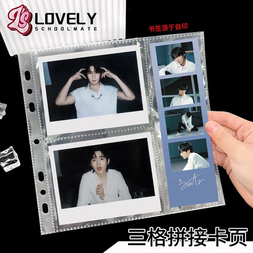LOVELY 大b5三格拼接内页时团宽幅拍立得宝丽来人生四格书签收纳