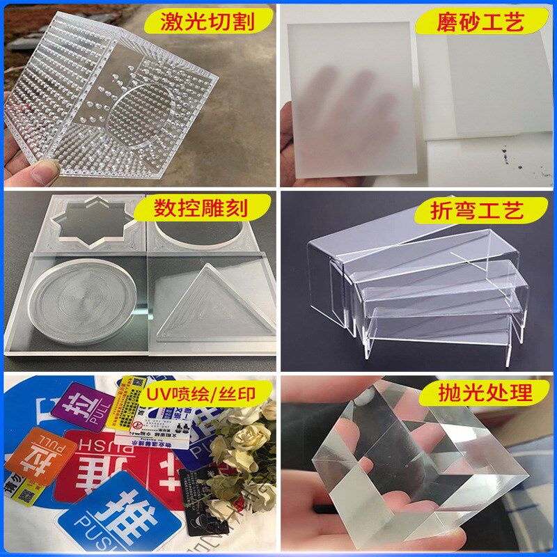 速发高透明亚克力板打孔挡板盖子UV打印有展示盒加工UL热弯机玻璃