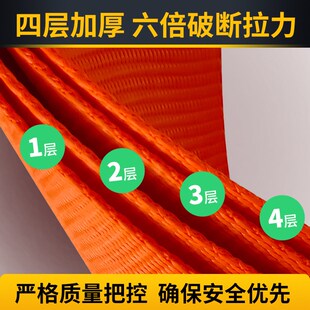 速发吊车带工业加标彩色涤纶双扣环形吊绳行装吊车T国厚起重吊带