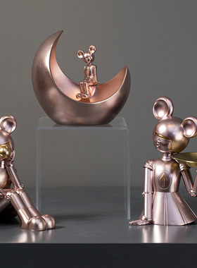 速发态生新风星际郎创意乔迁收居礼品客厅玄关活纳盘摆件