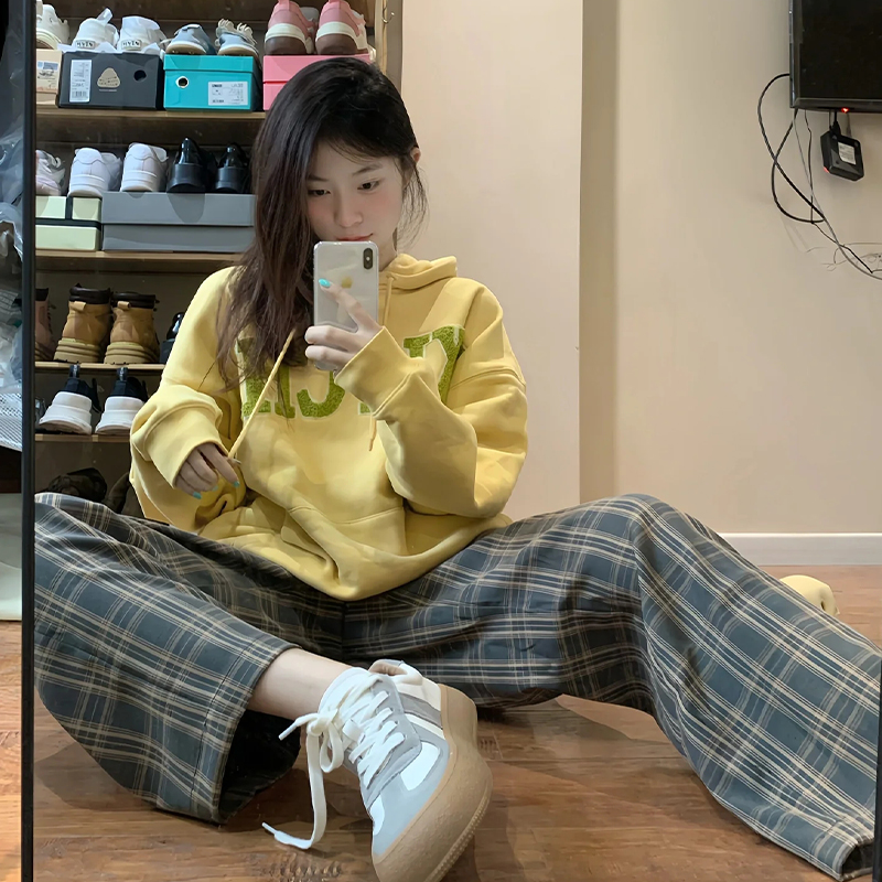 速发黄卫连帽色春衣秋款2024早秋新款爆款小个子美式重磅薄上衣初