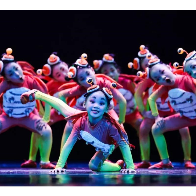 速发小荷风采儿童坚持不懈舞蹈演出服小动物造型螃蟹服装