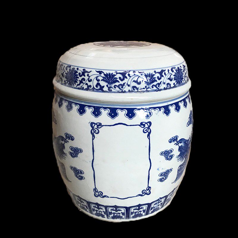 速发景德镇青花瓷器殡葬用品迁坟坛盒捡骨坛子密封坛大号罐子防腐