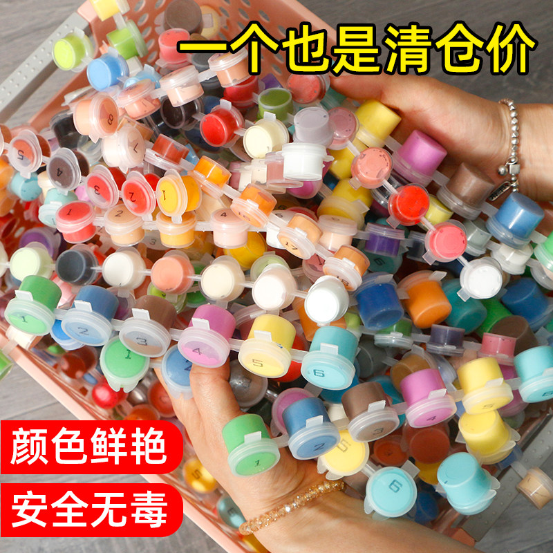 沭艺丙烯连体颜料条清仓处理6色8色高饱和易上色学生美术画画石膏彩