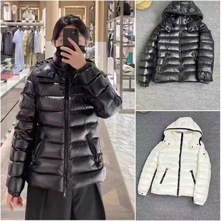 2025新款蒙家羽绒服女王菲短款大码白色黑色加厚修身红色90白鹅绒