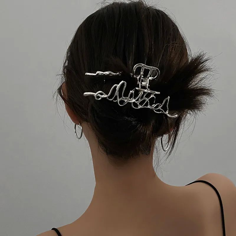 新品ersonality geometr design liquid shape claw-style hairpi