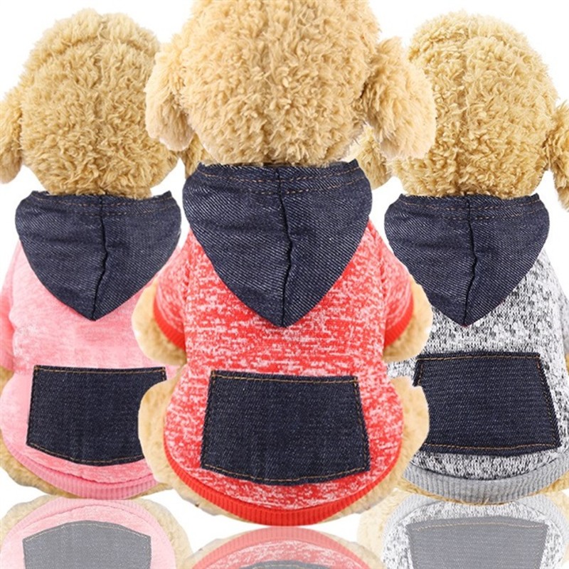 Autumn and winter clothes fleece feet wind pet clothes dog