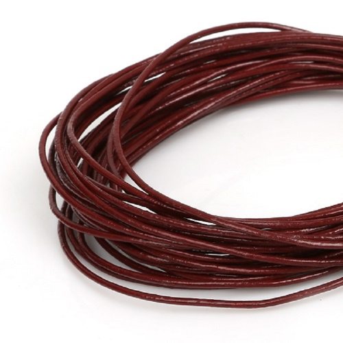 极速5meter/lot 1/1.5/2mm 16 Colors Genuine Round Leather Cor