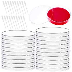 20 Pcs Plastic Petri Dishes,Sterile Plastic Petri Dishes