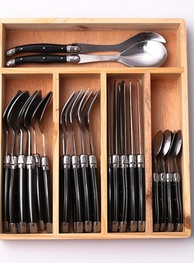 34pcs Laguiole StyleFlatware Set Stainless Steel Dinner k Sa