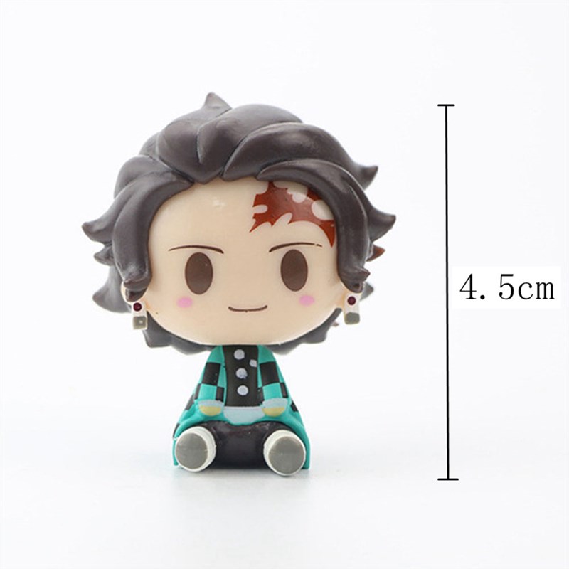 4Pcs Anime Demon Slayer Figures Q Version Kamado Tanjirou Ka