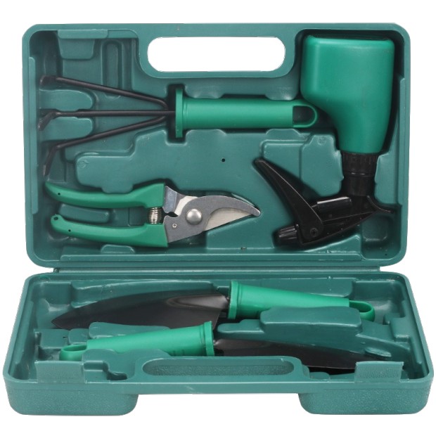园艺工具套喷壶耙子挖土小铲子剪刀组合工具箱家庭养花种菜5件套