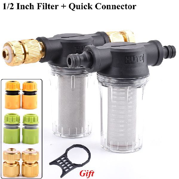 1/2 3/4 Inch Garden Watering Hose Filter Water Pipe Quick
