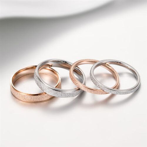 极速Classic Simple Matte Narrow/Wide Ring Titanium Steel for