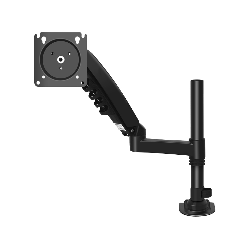 电脑显示器底座高低可调横竖屏旋转桌面台式支架升降万向臂夹桌穿