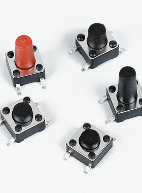 爆轻便开关4脚贴片66414贴片盘装耐高温6x6编带微动四脚按键按品