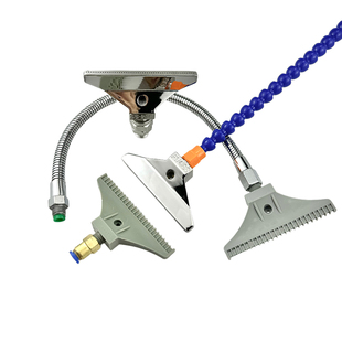 塑料ABS吹风喷嘴110mm加宽风刀 48孔喷头2分1/4扁嘴F型空气吹气嘴