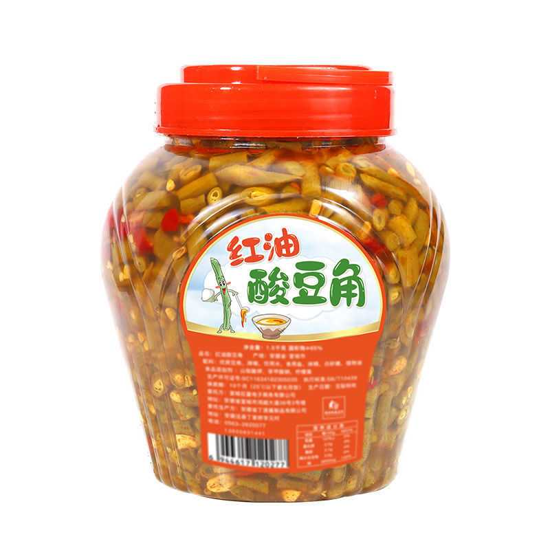 酸豆角瓶装安徽咸菜下饭菜农家整箱红油泡豇豆原味酸豇豆商用泡菜