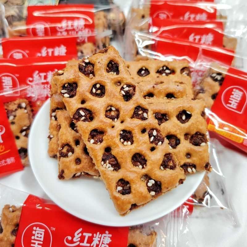 海玉蜂巢饼红糖芝麻味山西特产休闲解馋饱腹夹心薄脆饼干零食小吃
