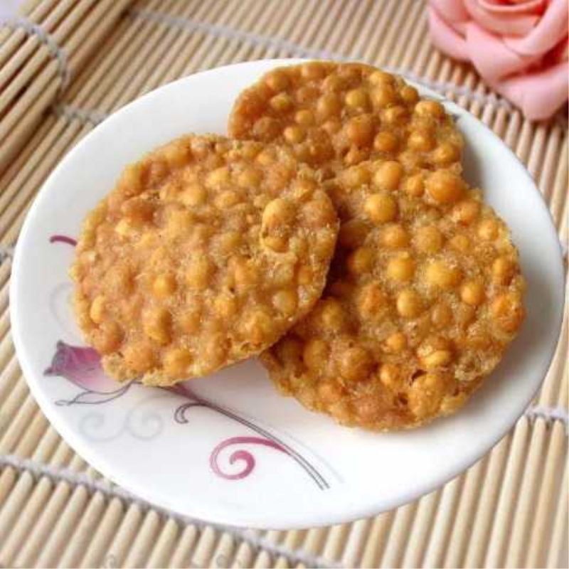 现做 温州苍南南宋特产 现炸豌豆饼花生豆饼香脆豆饼糕点零食点心