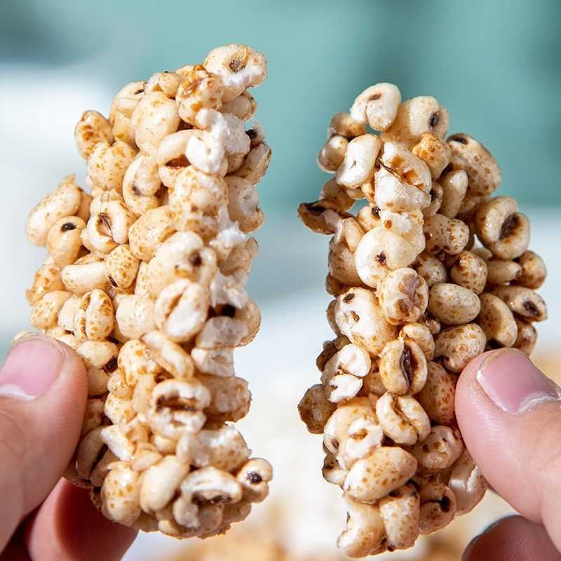 无蔗糖米通麦通爆米花零食小吃大米花酥休闲食品散装整箱