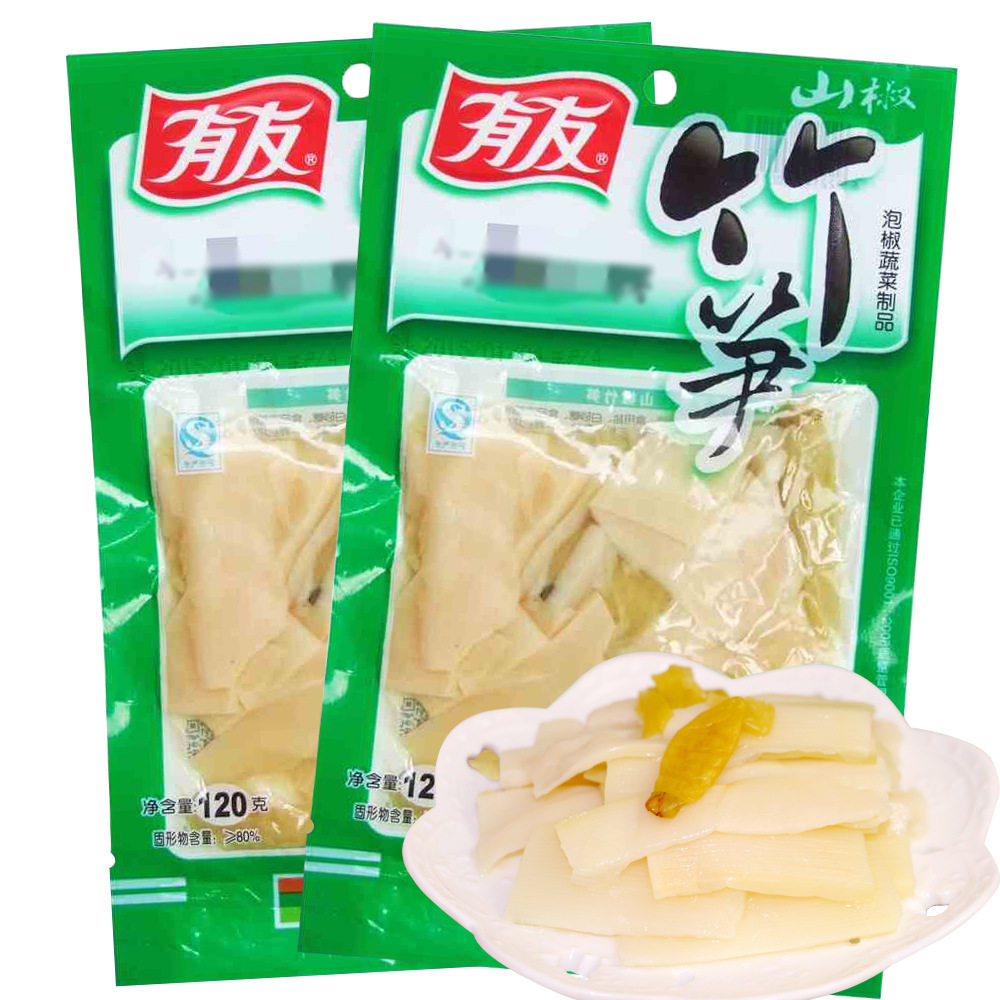 有友山椒竹笋120克/每袋 小食品  （整箱x40包） 休闲零食小吃