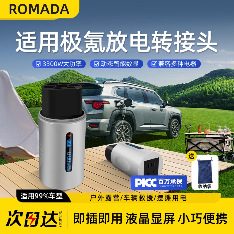 适用zeekr极氪001外放电枪配件新能源电动汽车专用取电设备改装件图片