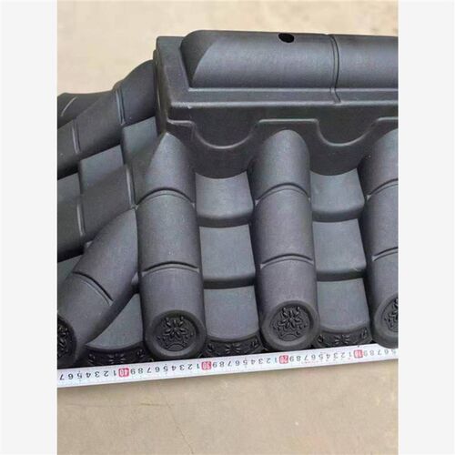 仿古围墙瓦专用堵头墙头瓦侧封双面一体瓦封头树脂瓦