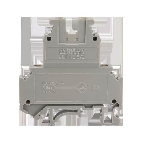 UTL尤提乐JUT1-2.5/2导轨式直插弹簧纯铜接线板连接器接线端子排