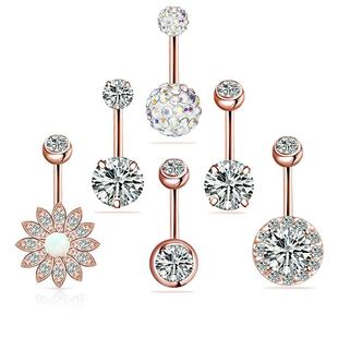 zircon Aobao clay nail navel Set Ring Navel quality high
